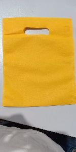 Yellow D Cut Non Woven Bags