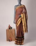 Woven Pure Loom Maheshwari Silk Saree With Blouse