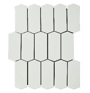 Pickets Matt White Mosaic Tiles