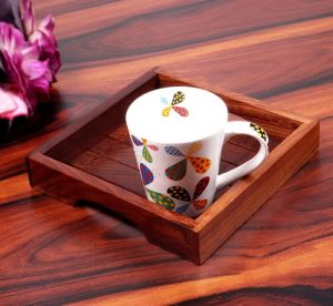 Wooden Serving Tray With Handle