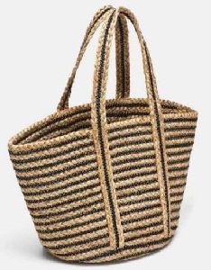 Natural and Black Color Jute Bag