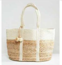 White Cotton Braided Bag