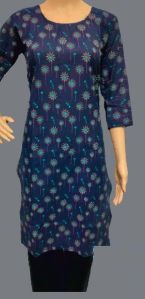 3/4 Sleeve Printed Cotton Kurti