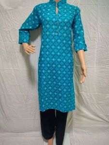 Cotton Slub Printed Kurti