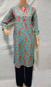 Rayon Foil Print Kurti