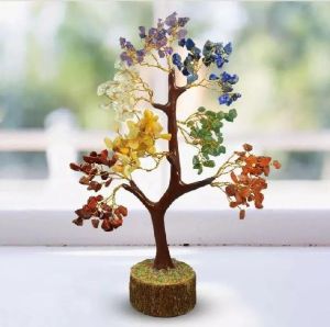 Seven Chakra Crystal Gemstone Chips Tree