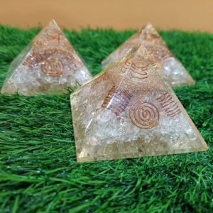 White Orgonite Pyramid