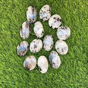 White Rainbow Moonstone Palm Stone