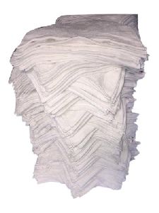 white cotton face towels