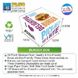 100 pcs white burger box