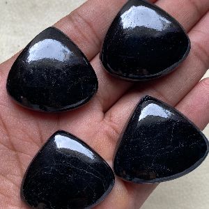 Black Tourmaline cabochon gemstone