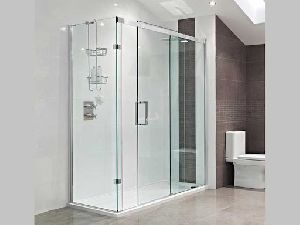 bathroom glass partition