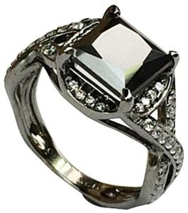 Black Moissanite Ring