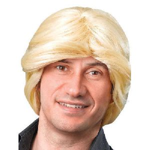 Mens Golden Hair Wig