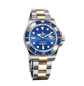 Rolex Submariner Dual Tone Blue Dial Automatic Mens Watch