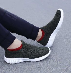 Mens Grey Sock Shoes