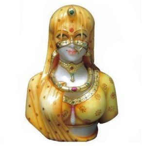 Marble Rajasthani Lady Statue