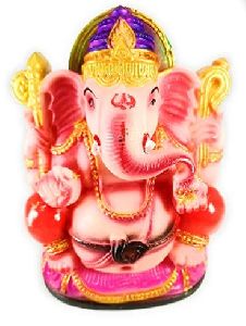 8 Inch POP Colored Ganesha Statue