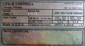 Leslie control panel PMC-1