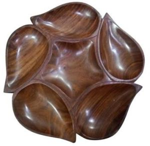 Wooden Leaf Shaped Tray