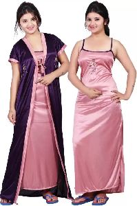 Women Purple Nighty with Robe