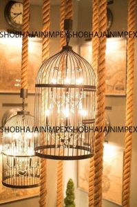 Traditional Caged Iron Chandelier