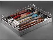 Stainless Steel Storage Solutions Series Perforated Cutlery Basket