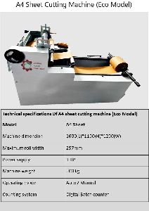 A4 Sheet cutting machine Economy model