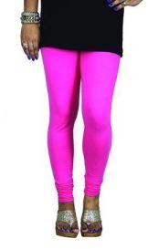 Hot Pink Cotton Lycra V-Cut Leggings