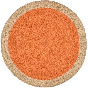 Safavieh Braided Jute Orange Rugs