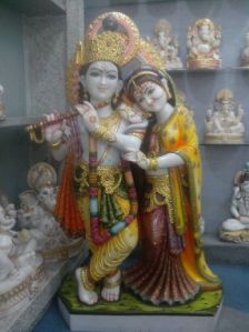 Marble Radha Krishna Statue