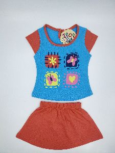 Kids Girl Skirt Top Set