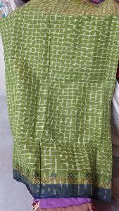 Cotton Check Saree