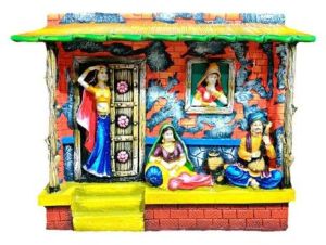 Rajasthani Couple Statue Set