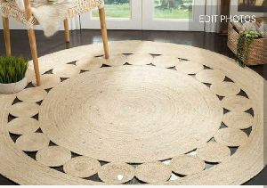 jute round rug natural