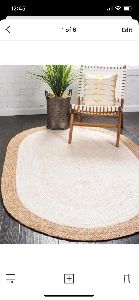 white natural jute round rug 4