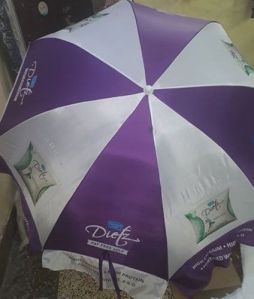 Purple and White Umbrella