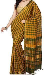 Check Cotton Saree