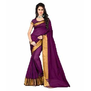 Cotton Plain Saree