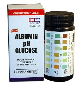Urine Reagent Strips 3P (Albumin, Glucose, pH)