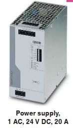 Quint Power Supply With Sfb Technology 1AC, 24V DC, 20A