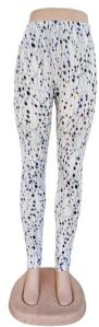 White printed leggings