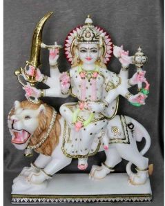 Marble Durga Mata Statue