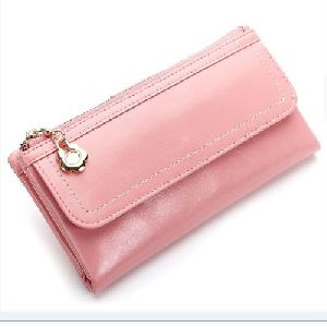 Ladies Pink Leather Purse