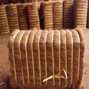 120 KG COMPRESSED COIR FIBRE BALES WITH PET STRAPS