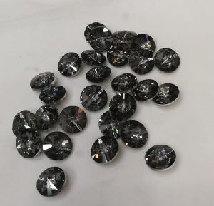 Round Shape Black Diamond Crystal Beads
