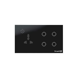 SmartiQo WiFi glass panel 4 touch switch and socket