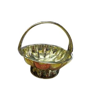 brass flower basket