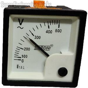 Analogue Voltmeter and Ammeter AC with Movement 90 (72 Sq.mm, New Series)
