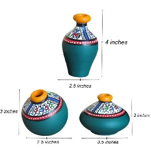 set of 3 terracotta pot